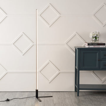 Potts 60.5" Modern Contemporary Aluminum/Iron Integrated LED Post Floor Lamp - JONATHAN Y